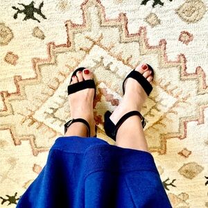 Madewell black suede heels size 8